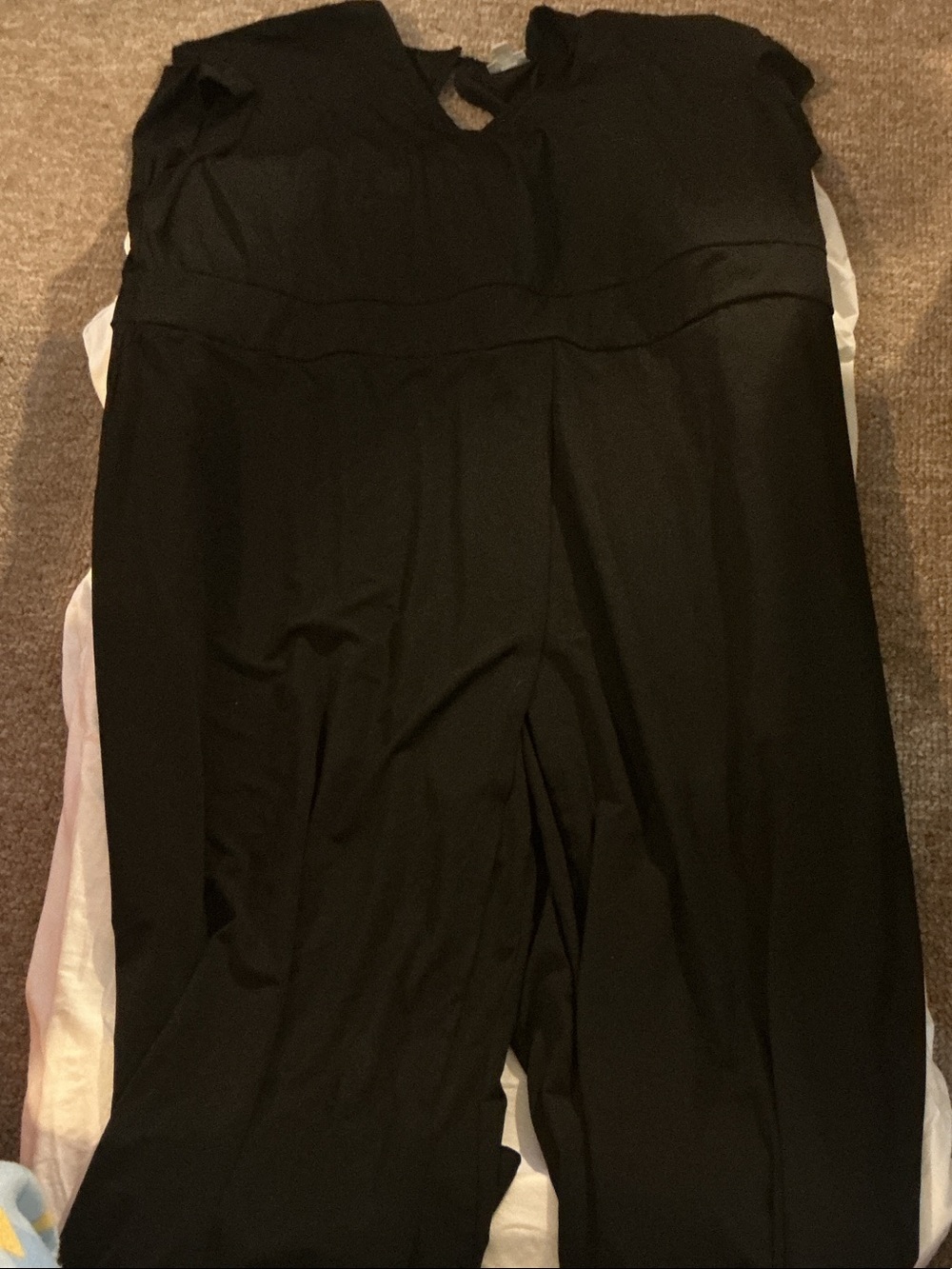 Avenue Black Short-Sleeve Jumpsuit wide leg